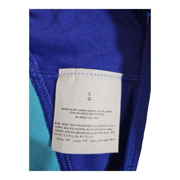 Old Navy Active Blue & Aqua Racer Back Sports Bra - Size L - Picture 6 of 7